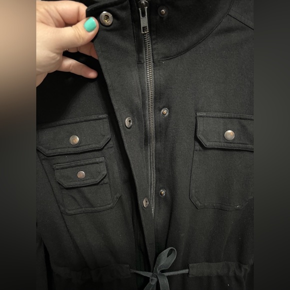 Tommy Bahama Small Petite Black Knit Jacket tie waist with lots of pockets! - Picture 2 of 10